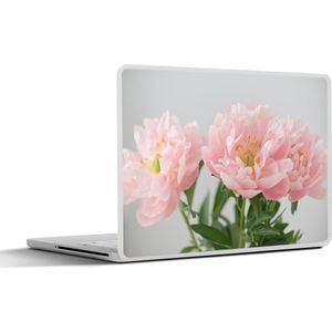 Laptop sticker - 14 inch - Boeket van roze pioenrozen - 32x5x23x5cm - Laptopstickers - Laptop skin - Cover