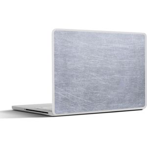 Laptop sticker - 10.1 inch - Metaal print - Grijs - Krassen - 25x18cm - Laptopstickers - Laptop skin - Cover