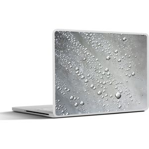 Laptop sticker - 12.3 inch - Metaal - Water - Grijs - 30x22cm - Laptopstickers - Laptop skin - Cover