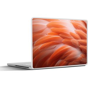 Laptop sticker - 11.6 inch - Veren structuur van een flamingo - 30x21cm - Laptopstickers - Laptop skin - Cover
