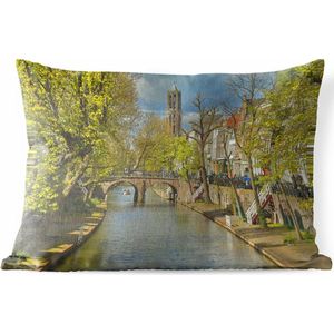 Buitenkussens - Planten - Utrecht - Water - 60x40 cm - Weerbestendig