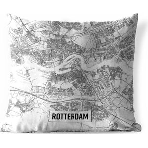 Buitenkussens - Tuin - Stadskaart Rotterdam - 40x40 cm