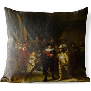 Buitenkussens - Tuin - De Nachtwacht - Schilderij van Rembrandt van Rijn - 40x40 cm