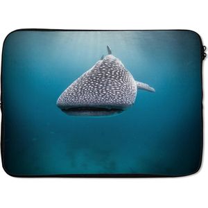 Laptophoes 13 inch 34x24 cm - Haaien - Macbook & Laptop sleeve Walvishaai - Laptop hoes met foto