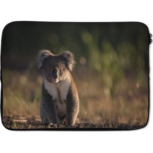 Laptophoes 13 inch - Koala - Zon - Dier - Kinderen - Jongens - Meisjes - Laptop sleeve - Binnenmaat 32x22,5 cm - Zwarte achterkant