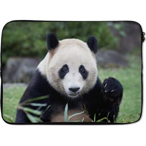 Laptophoes 13 inch 34x24 cm - Panda - Macbook & Laptop sleeve Reuzenpanda - Laptop hoes met foto