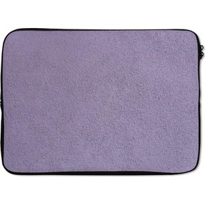 Laptophoes 13 inch 34x24 cm - Muur textuur - Macbook & Laptop sleeve Textuur van een paarse betonnen muur - Laptop hoes met foto