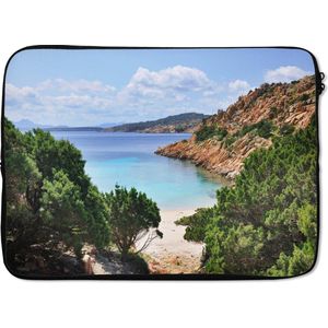 Laptophoes 14 inch 36x26 cm - Sardinië - Macbook & Laptop sleeve Het Maddalena archipel Sardinië - Laptop hoes met foto