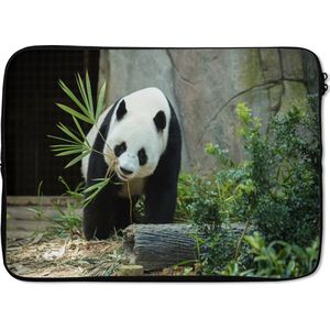 Laptophoes 13 inch 34x24 cm - Panda - Macbook & Laptop sleeve Grote panda - Laptop hoes met foto