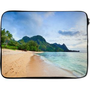 Laptophoes 17 inch 41x32 cm - Kauai - Macbook & Laptop sleeve Rustige wateren van Kauai - Laptop hoes met foto