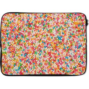 Laptophoes 13 inch 34x24 cm - Regenbogen - Macbook & Laptop sleeve Suikerballen in regenboogkleur - Laptop hoes met foto