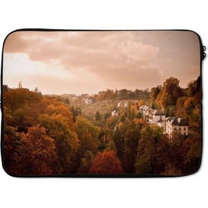Laptophoes 13 inch 34x24 cm - Luxemburg - Macbook & Laptop sleeve Herfst in Luxemburg - Laptop hoes met foto