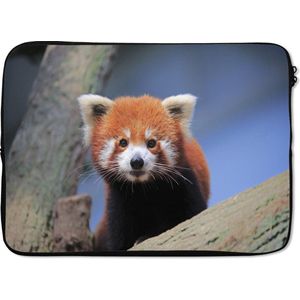 Laptophoes 14 inch 36x26 cm - Rode panda - Macbook & Laptop sleeve Baby reed panda - Laptop hoes met foto