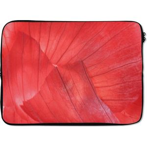 Laptophoes 14 inch - Schil van rode ui - Laptop sleeve - Binnenmaat 34x23,5 cm - Zwarte achterkant