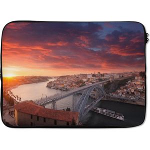 Laptophoes 14 inch 36x26 cm - Portugal - Macbook & Laptop sleeve Porto - Laptop hoes met foto