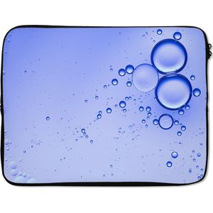 Laptophoes 17 inch 41x32 cm - Luchtbel - Macbook & Laptop sleeve Luchtbellen op paarse achtergrond - Laptop hoes met foto