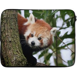 Laptophoes 17 inch 41x32 cm - Rode panda - Macbook & Laptop sleeve Aziatische rode panda - Laptop hoes met foto