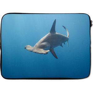 Laptophoes 13 inch 34x24 cm - Haaien - Macbook & Laptop sleeve Hamerhaai - Laptop hoes met foto