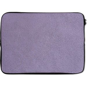 Laptophoes 14 inch 36x26 cm - Muur textuur - Macbook & Laptop sleeve Textuur van een paarse betonnen muur - Laptop hoes met foto
