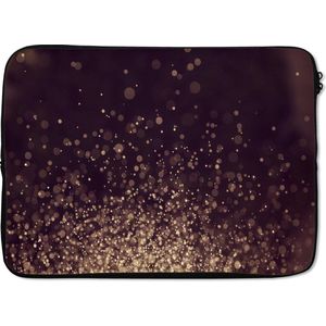 Laptophoes 13 inch - Abstract - Glitter - Licht - Design - Laptop sleeve - Binnenmaat 32x22,5 cm - Zwarte achterkant