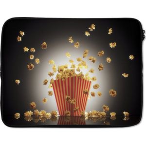 Laptophoes 17 inch 41x32 cm - Popcorn - Macbook & Laptop sleeve Popcorn explosie - Laptop hoes met foto