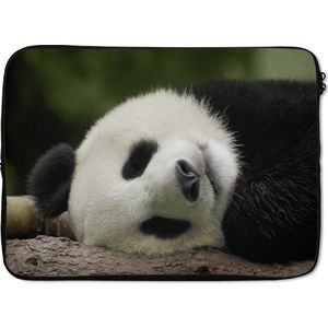 Laptophoes 14 inch 36x26 cm - Panda's - Macbook & Laptop sleeve Slapende panda - Laptop hoes met foto