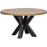 Mangohouten Eettafel Madison Rond 120 cm Mahom - Industrieel - Mangohout Online