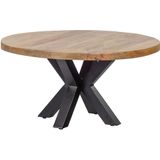 Mangohouten Eettafel Madison Rond 120 cm Mahom - Industrieel - Mangohout Online