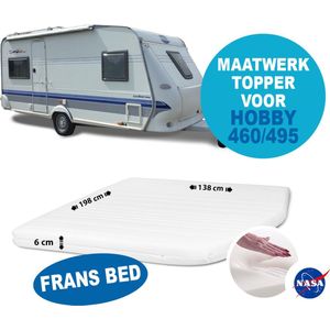 Nasa Traagschuim Fransbed MAATWERK Hobby Caravan 460/495  dikte 6 cm