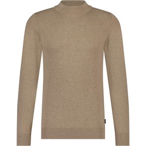 Saint Steve Heren trui beige (Maat: S) - Effen - Halslijn: Ronde hals,