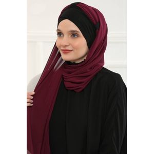 Instant kruise hijab, mooie bordeaux hoofddoek, hijab, sjaal, scarves, hoofddeksel.