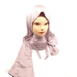Niewe stijl roze hoofddoek. zachte hijab, instant hijab.