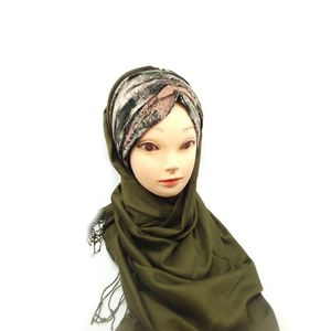 Elagante groene hoofddoek, Mooie hijab.