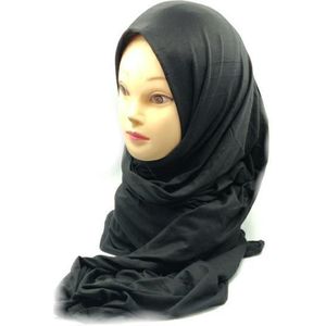 Zwarte hoofddoek, katoen hijab, hejab.