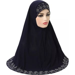 Elegant blauwe Hoofddoek, mooie hijab.