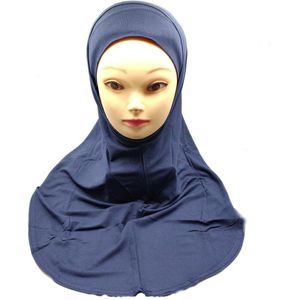 Zachte hoofddoek, blauwe hijab ( onderkapje+ hijab)