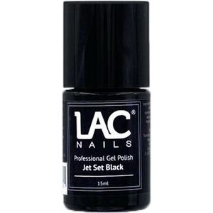 LAC Nails® Gellak - Jet Set Black - Gel nagellak 15ml - Zwart