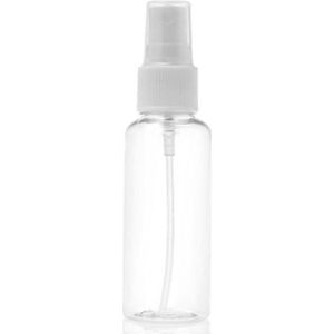 Doorzichtig sprayflesje / sprayflacon / verstuiver - 50 ml - kunststof - prijs per 5 stuks - aromatherapie