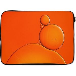 Laptophoes 13 inch - Bellen - Oranje - Water - Laptop sleeve - Binnenmaat 32x22,5 cm - Zwarte achterkant