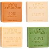 Set Marseille Zeep - 4 x 100 Gram - Olijfolie - Amandelolie - Geen Palmolie