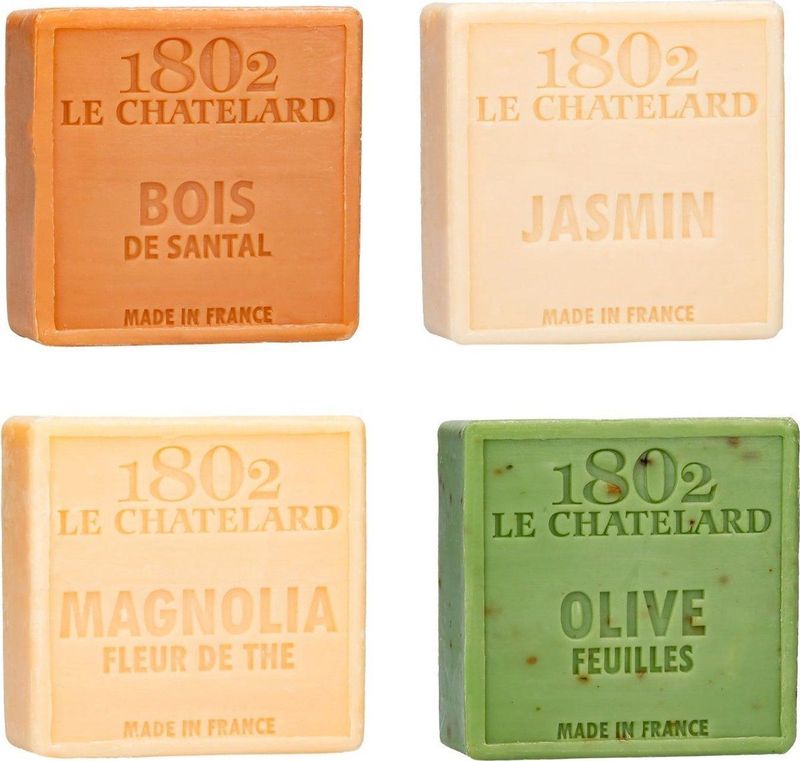 Set Marseille Zeep - 4 x 100 Gram - Olijfolie - Amandelolie - Geen Palmolie