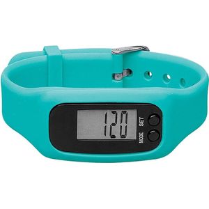 Stappenteller – Horloge – Digitaal – Digitale – LCD – Calorie – Loopafstand – Teller – Pedometer – Compact – Comfortabel – Zwart – Wit – lichtblauw – Oranje - Licht Roze - Donkerblauw - Rood - Paars - Grijs - Geel - Lichtgroen  - Turqouise - Cyaan