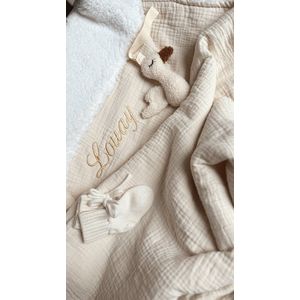 Comfykids©| Deken | hydrofiel | Teddy | Oeko-tex | Gepersonaliseerd