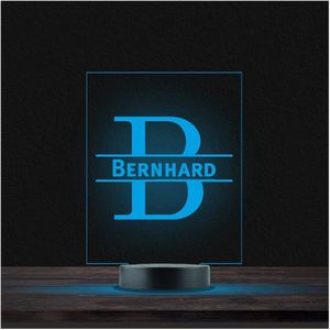 Led Lamp Met Naam - RGB 7 Kleuren - Bernhard