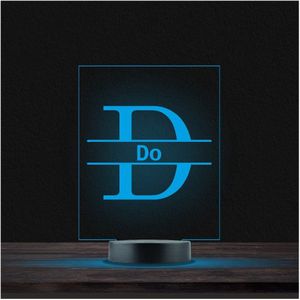 Led Lamp Met Naam - RGB 7 Kleuren - Do