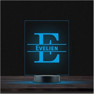 Led Lamp Met Naam - RGB 7 Kleuren - Evelien