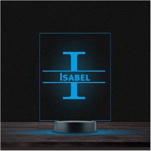 Led Lamp Met Naam - RGB 7 Kleuren - Isabel