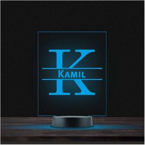 Led Lamp Met Naam - RGB 7 Kleuren - Kamil