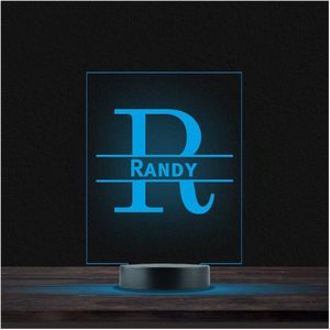 Led Lamp Met Naam - RGB 7 Kleuren - Randy