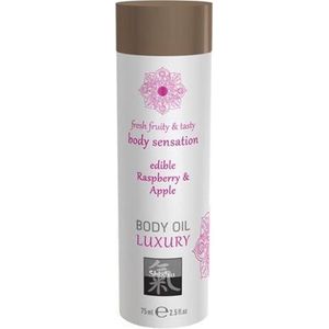 Shiatsu - Luxe Eetbare Body Oil - Framboos & Appel - Olie - Geuren - Erotische - Erotisch - Massage - Body to Body - Therme - Glijmiddel - Seks - Mannen - Vrouwen - Valentijn